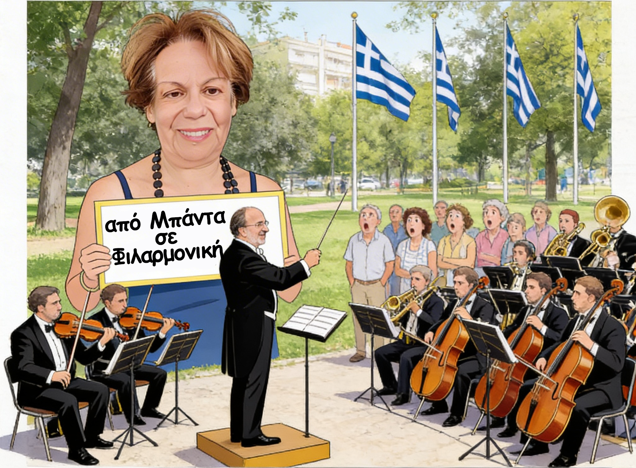 Από Μπάντα σε Φιλαρμονική: Η "πολιτική αναβάθμιση" της Αγγελίδου – Οι Νεοσμυρνιώτες περιμένουν τώρα συμφωνική ορχήστρα!
