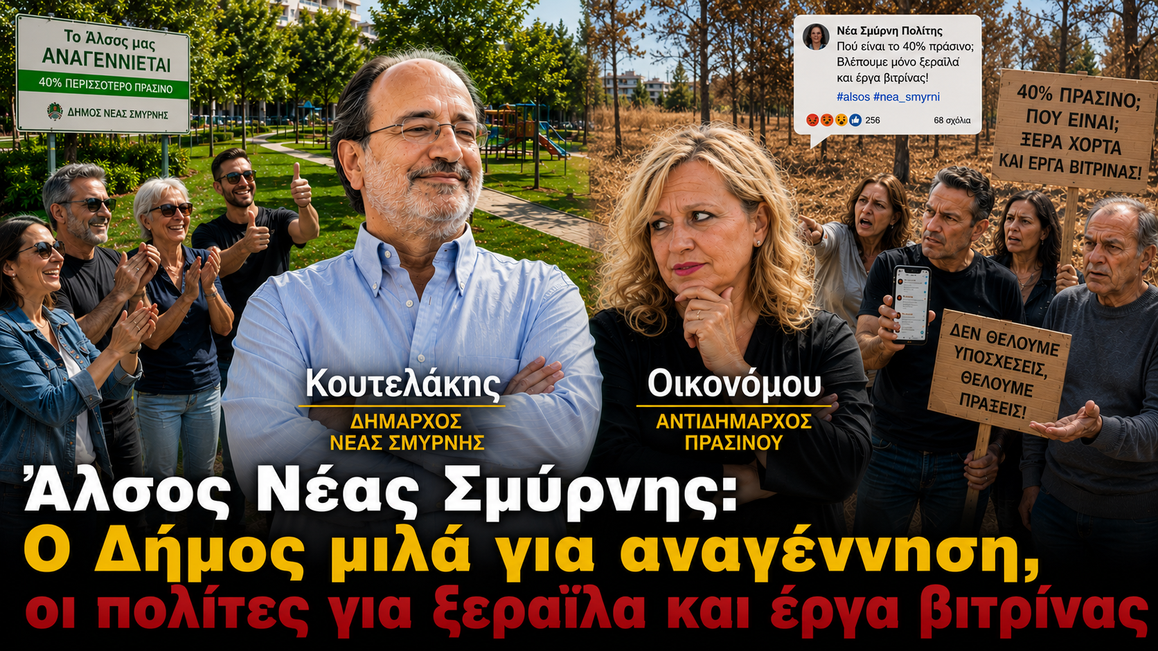 Άλσος Νέας Σμύρνης: Ο Δήμος μιλά για αναγέννηση, οι πολίτες για ξεραΐλα και έργα βιτρίνας