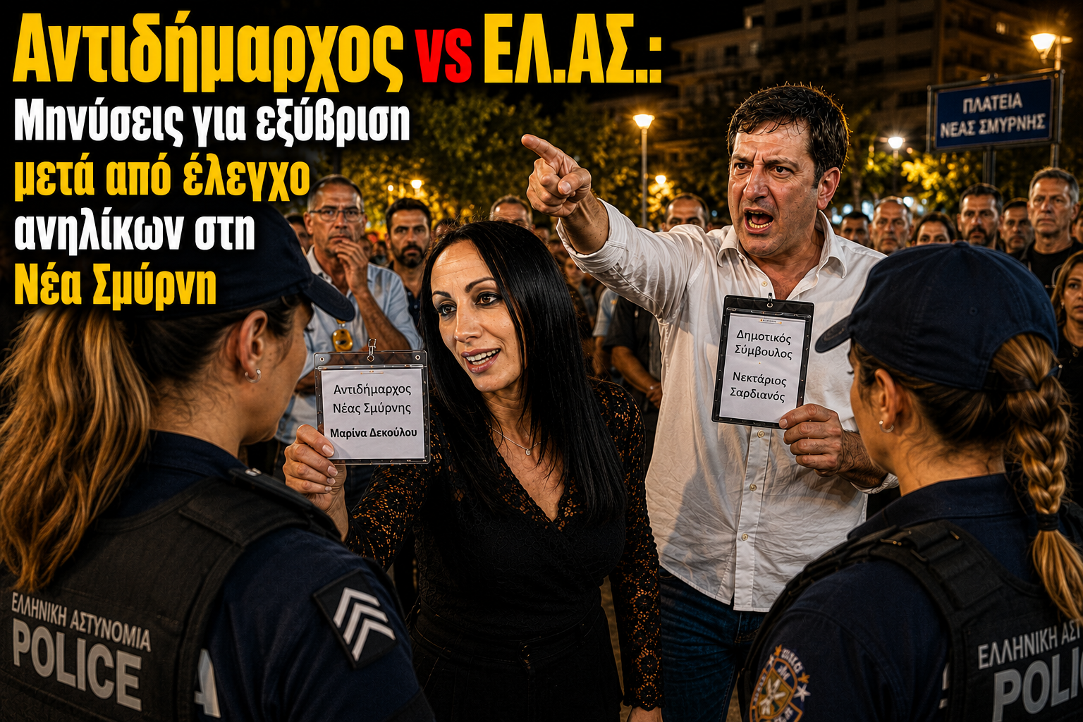 Θα σας περάσω ΕΔΕ»: Αντιδήμαρχος Νέας Σμύρνης παρεμπόδισε αστυνομικό έλεγχο και εξύβρισε γυναίκες αστυνομικούς – Πηγές και μάρτυρες κατονομάζουν τα εμπλεκόμενα πρόσωπα